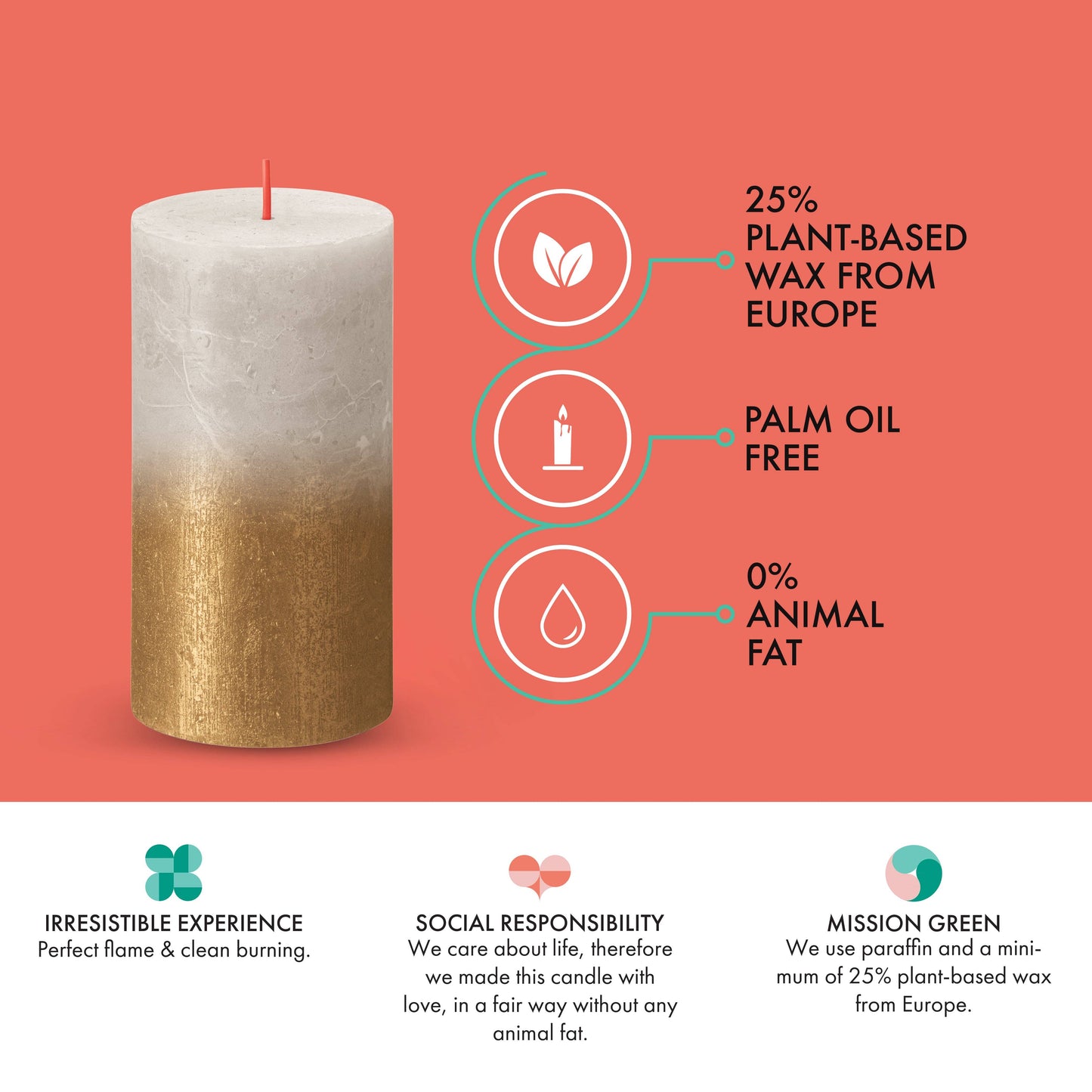 Metallic Pillar Candles