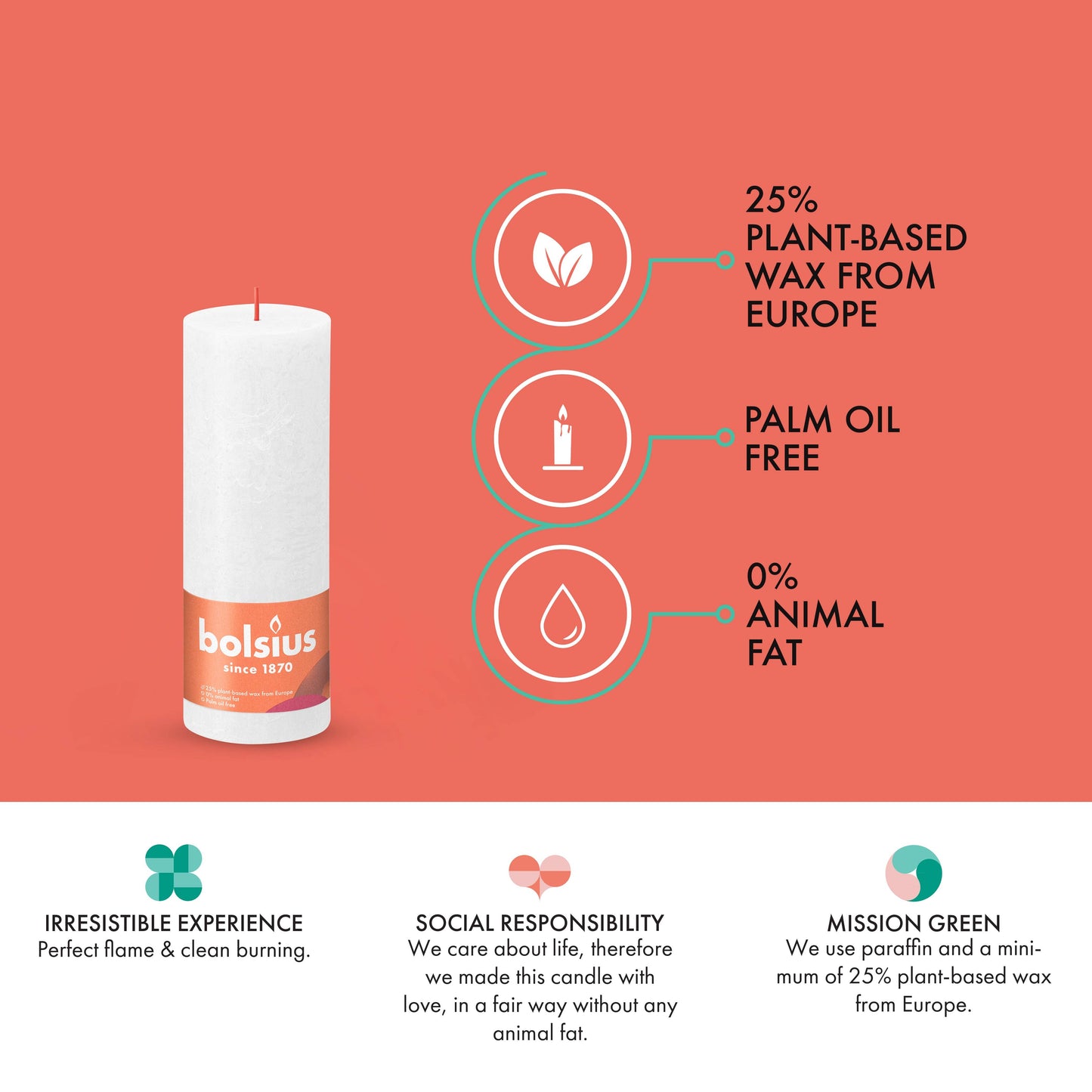 Rustic Pillar Candle | Spice Brown | 2.75 X 7.5"