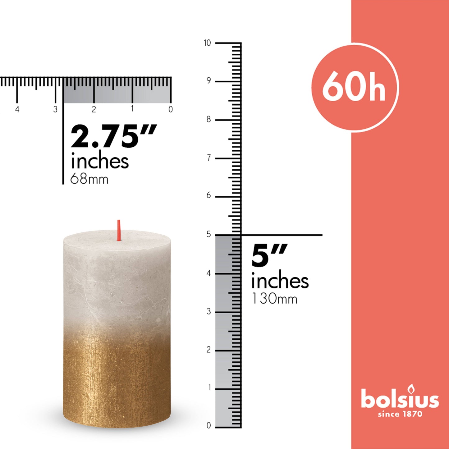 Metallic Pillar Candles