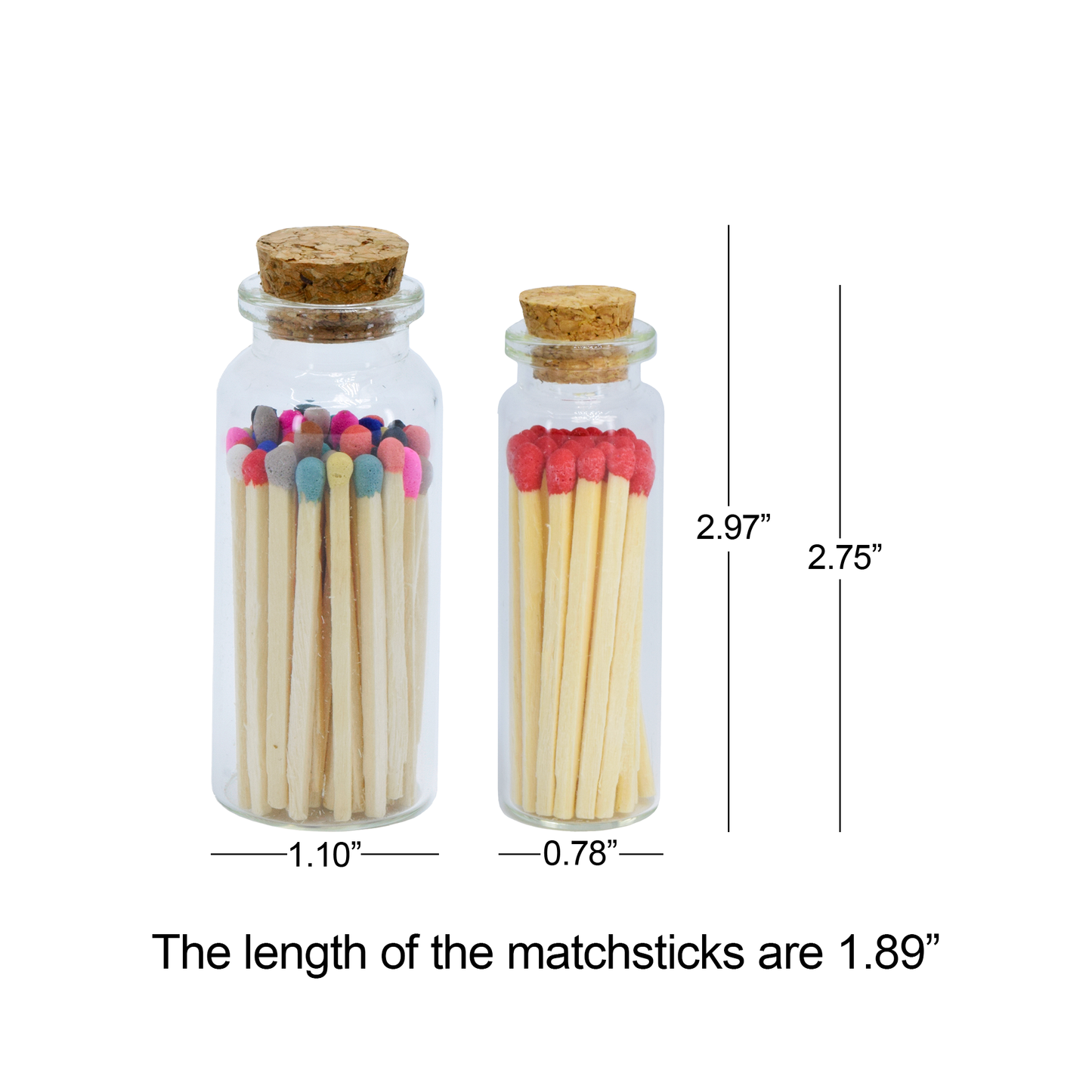 Small Match Bottles | Red