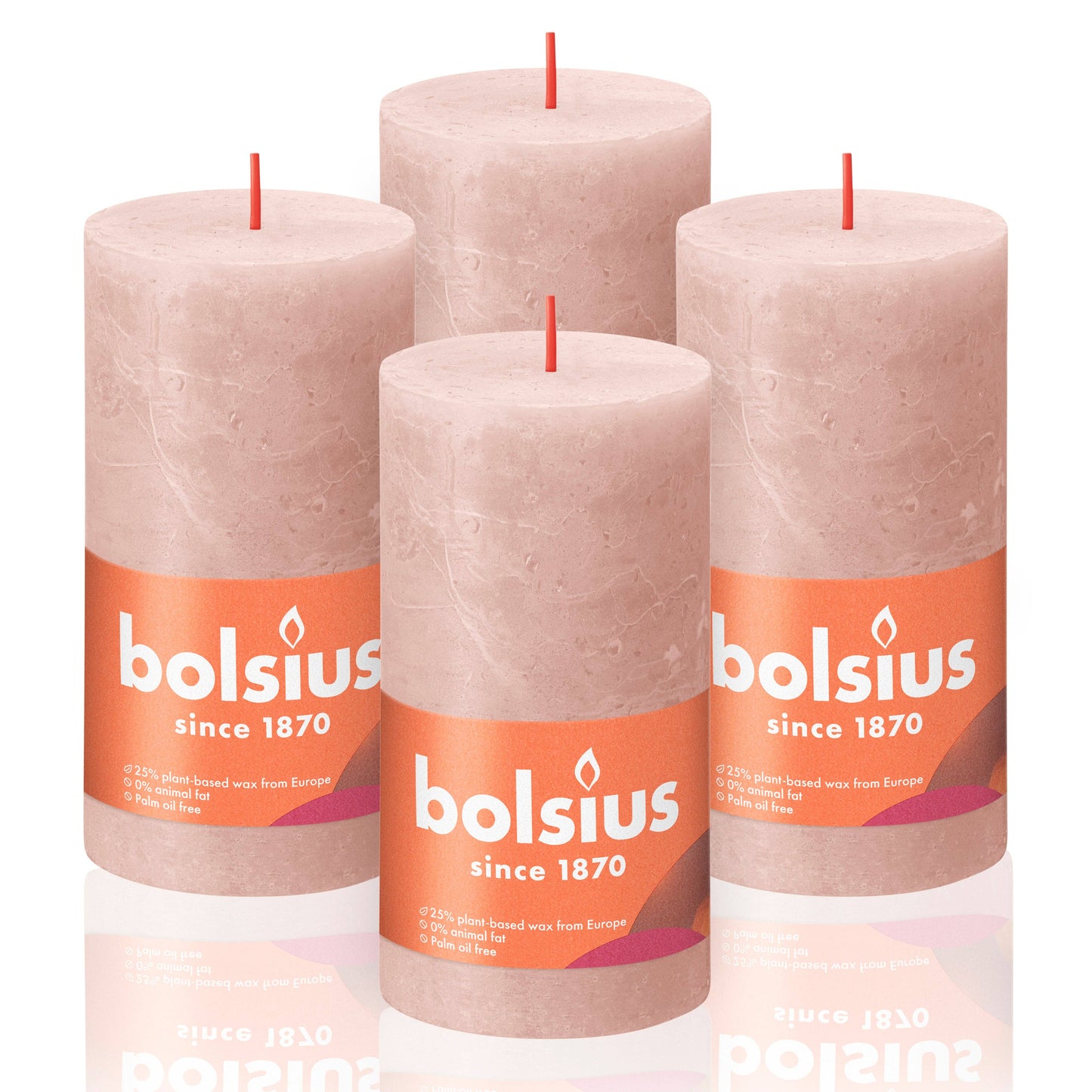 Rustic Pillar Candles | Cloudy White | 2.75 X 5"