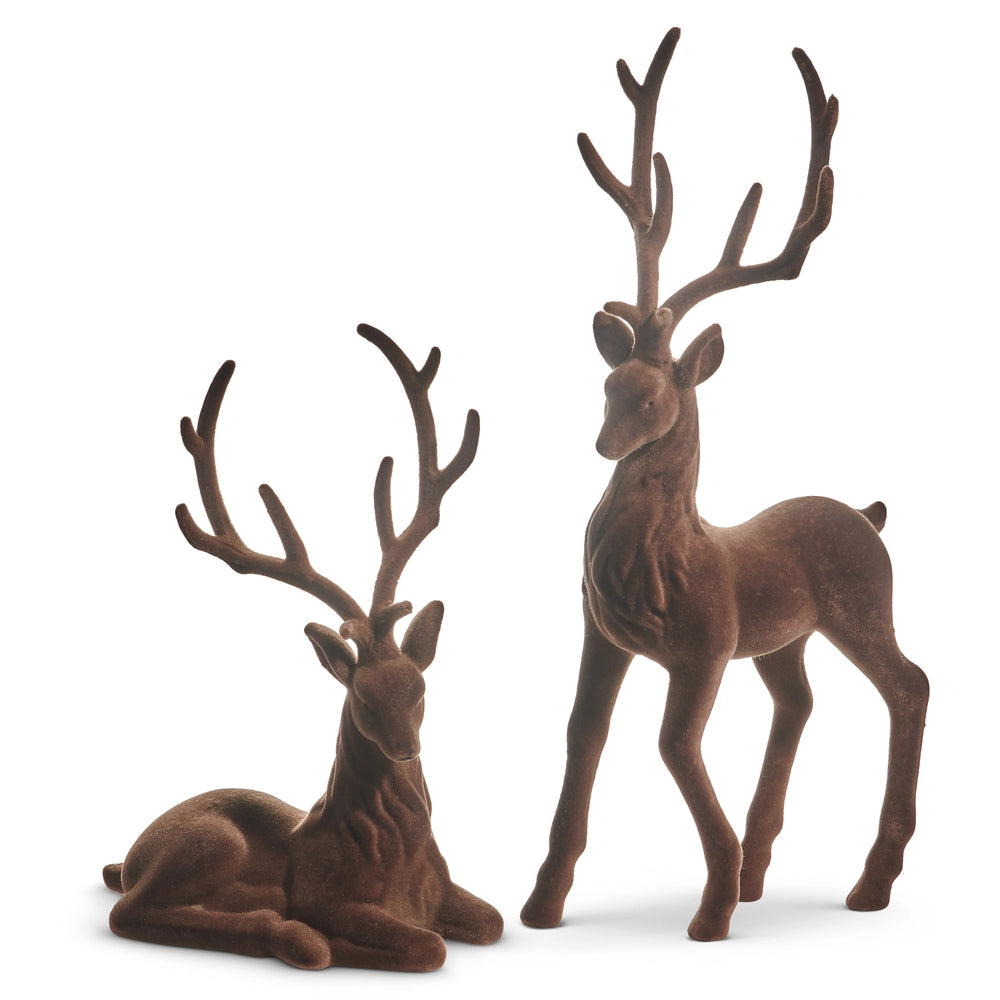 Brown Flocked Deer | 21"