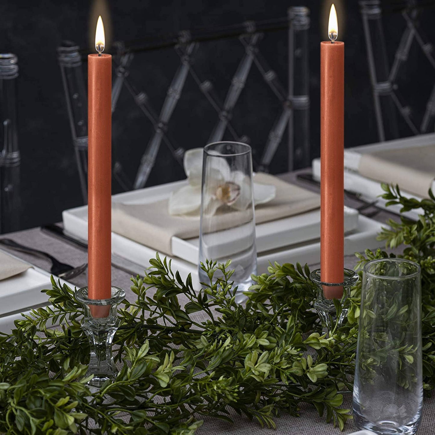 Rustic Taper Candle | Rusty Pink | 10.5"