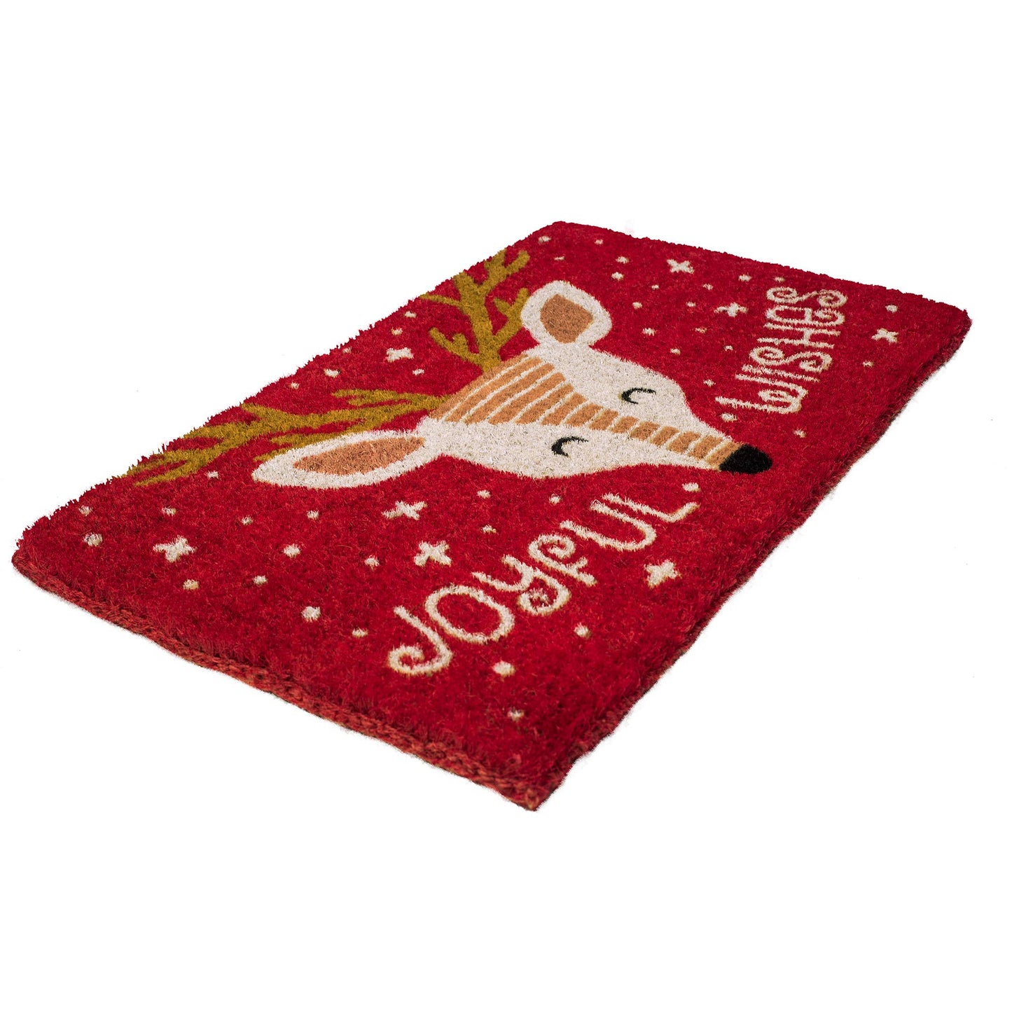 Joyful Wishes Handwoven Coconut Fiber Doormat
