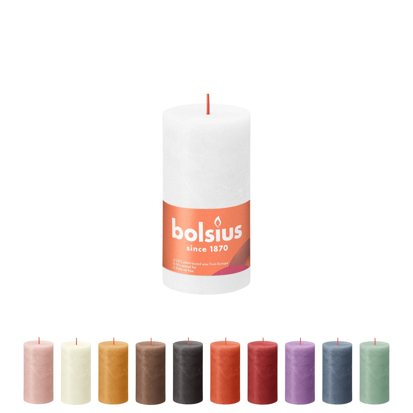 Rustic Pillar Candles | Cloudy White | 2.75 X 5"
