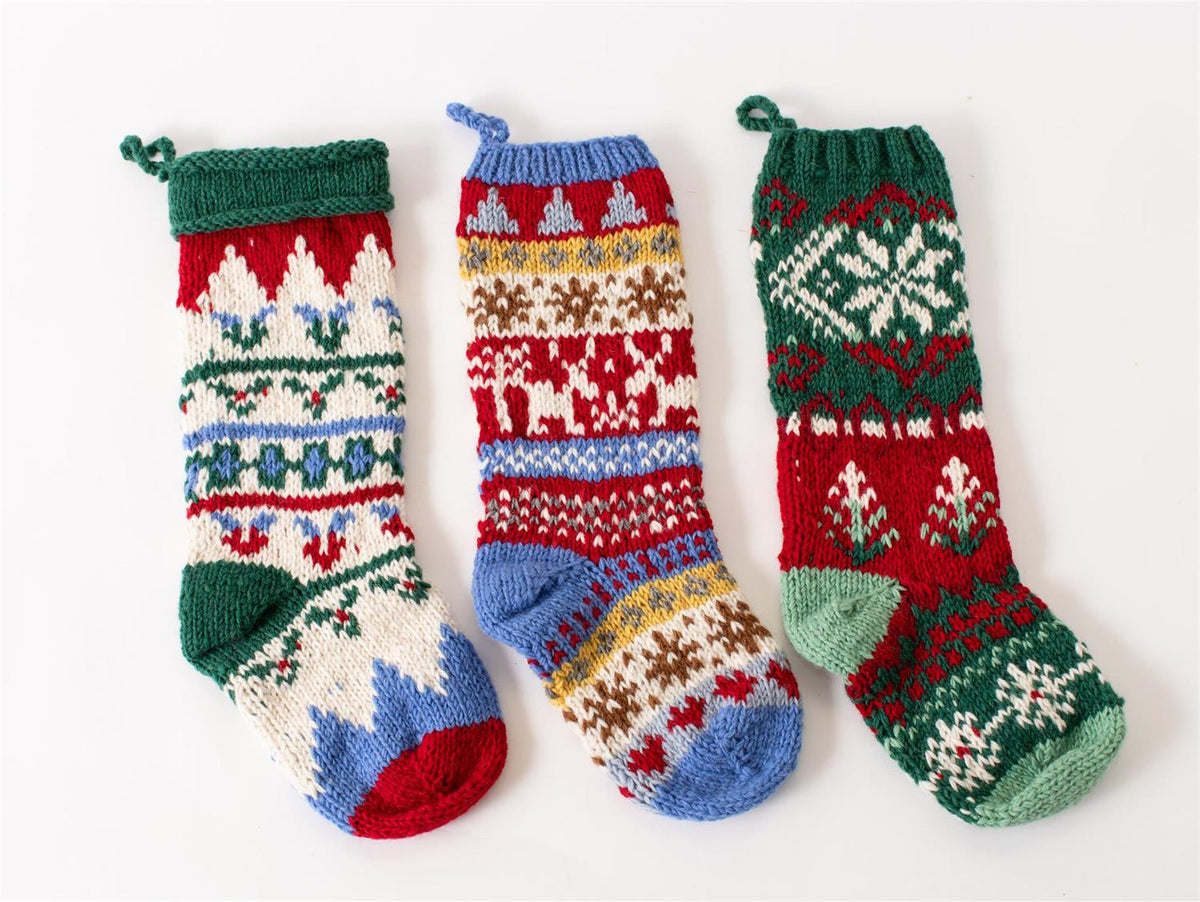 Merry Berry Knitted Christmas Stocking