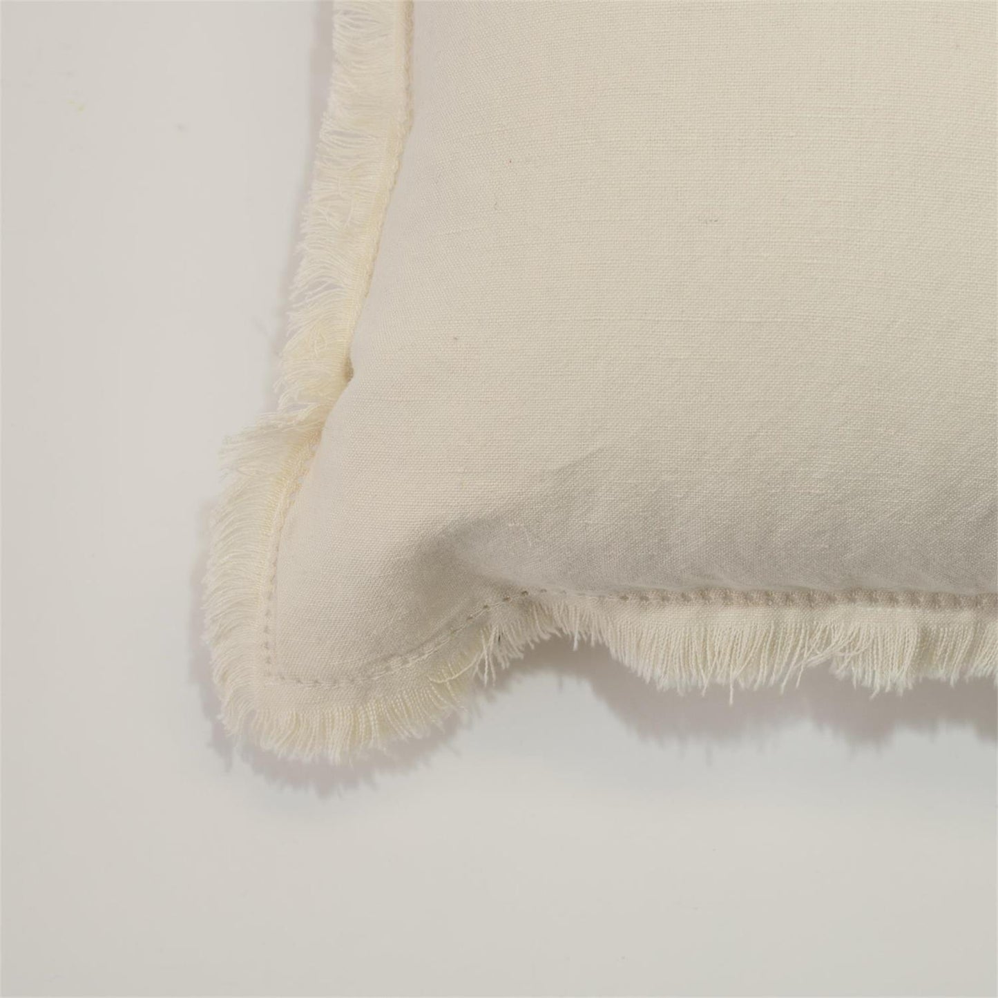 Stonewashed Linen Blend, Cream Pillow