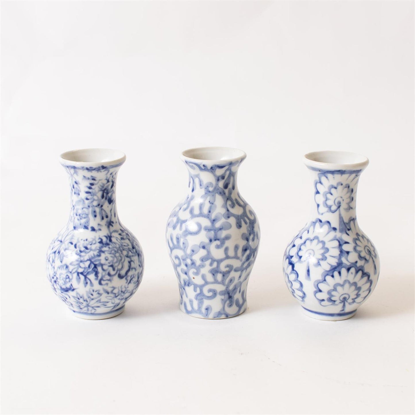 Bud Vases - Blue Floral