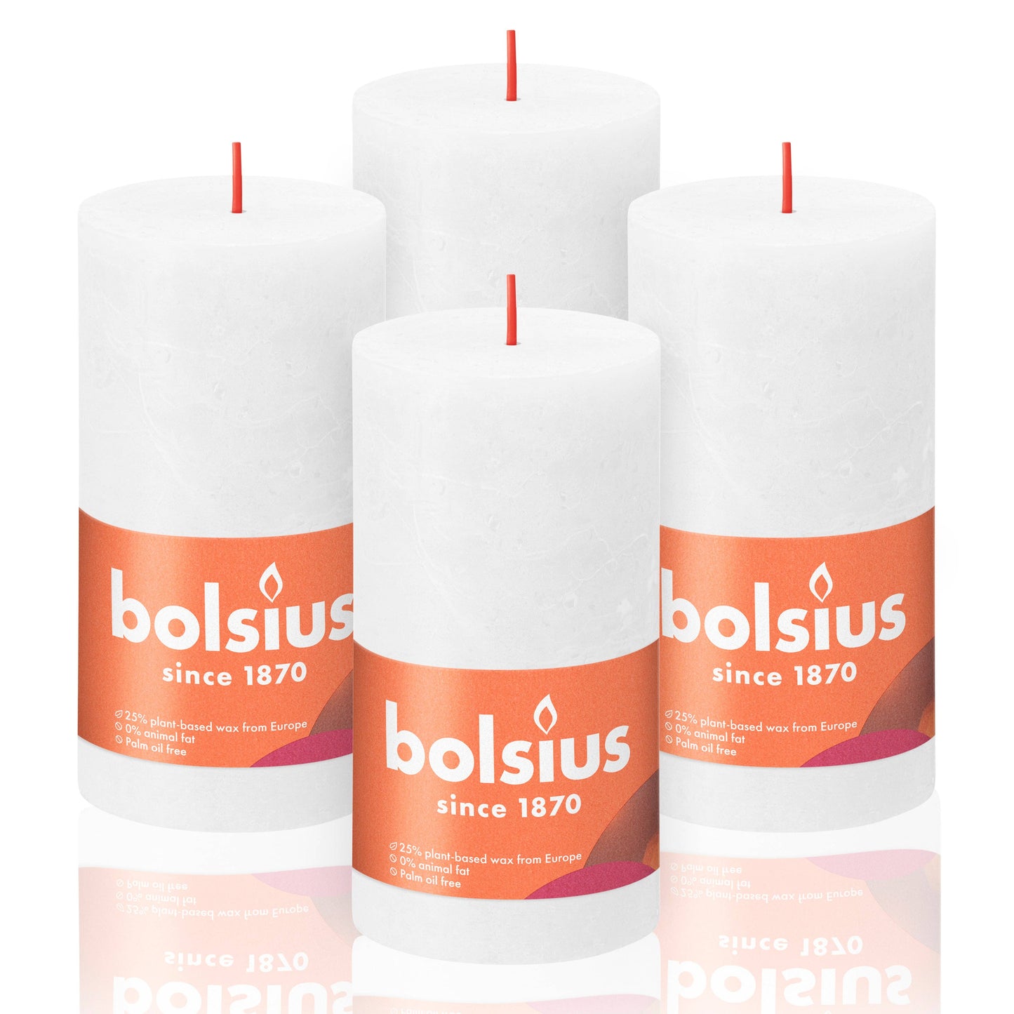 Rustic Pillar Candles | Cloudy White | 2.75 X 5"