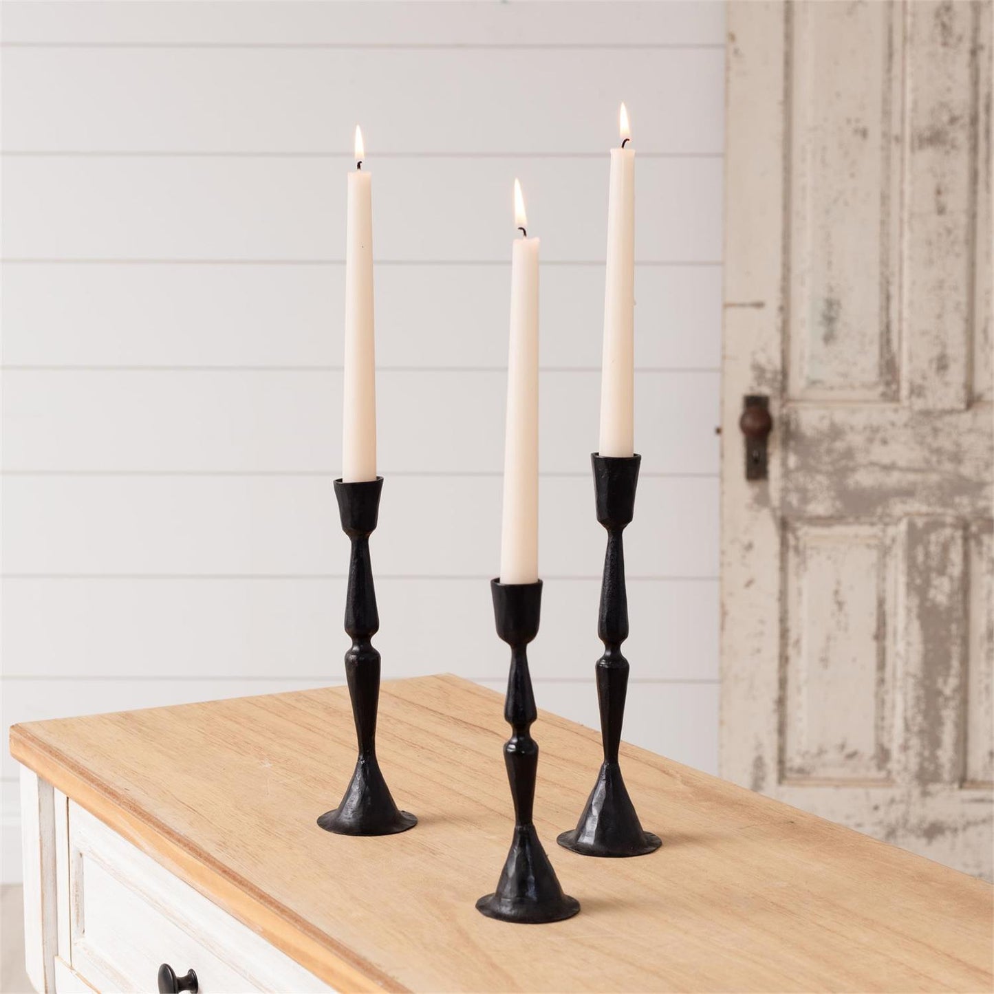 Cast Iron Taper Candle Holder (Set of 3)