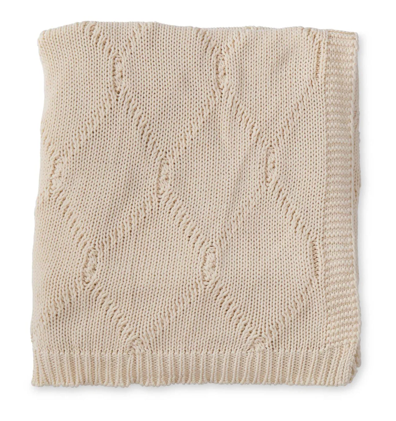 Cream Diamond Knit Throw