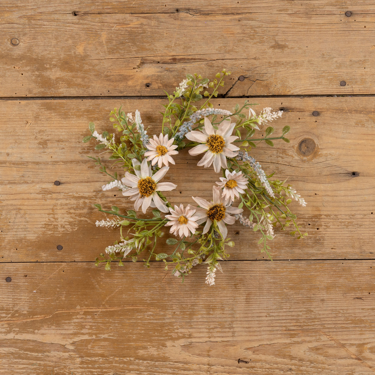 Pale Pink Wildflower Candle Ring | 12"