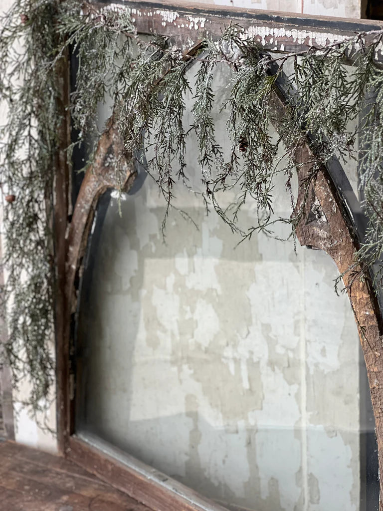 Weeping Cedar Garland | Snow