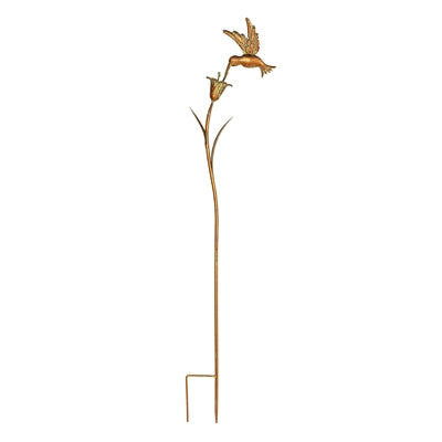Hummingbird on Flower Stake