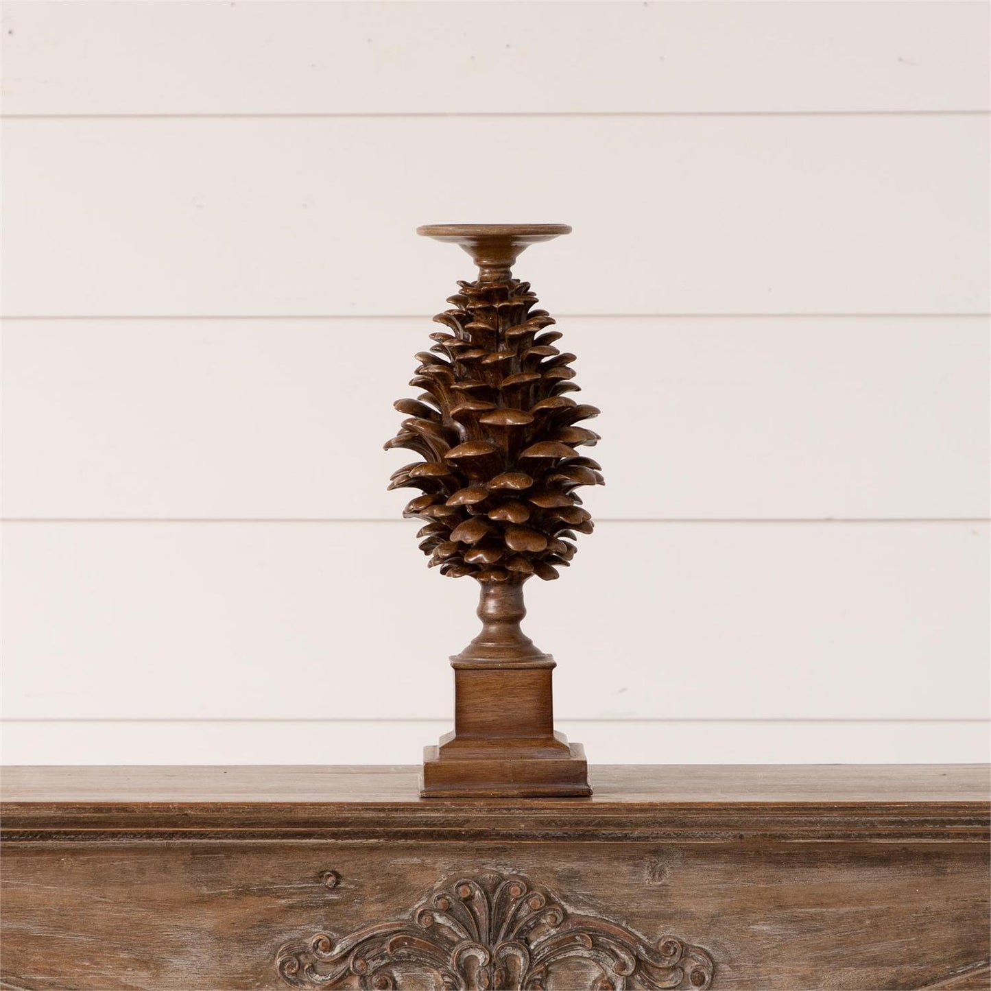 Pine Cone Candle Holder | Large