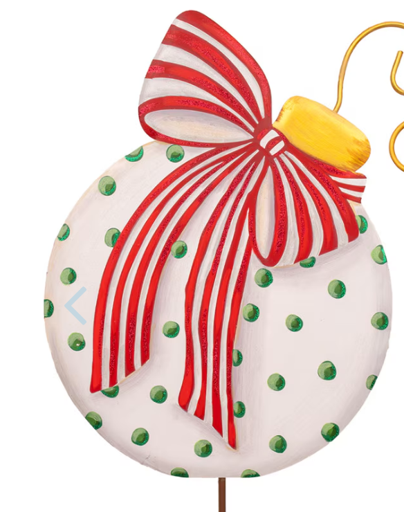 Modern Red, White & Green Ornament