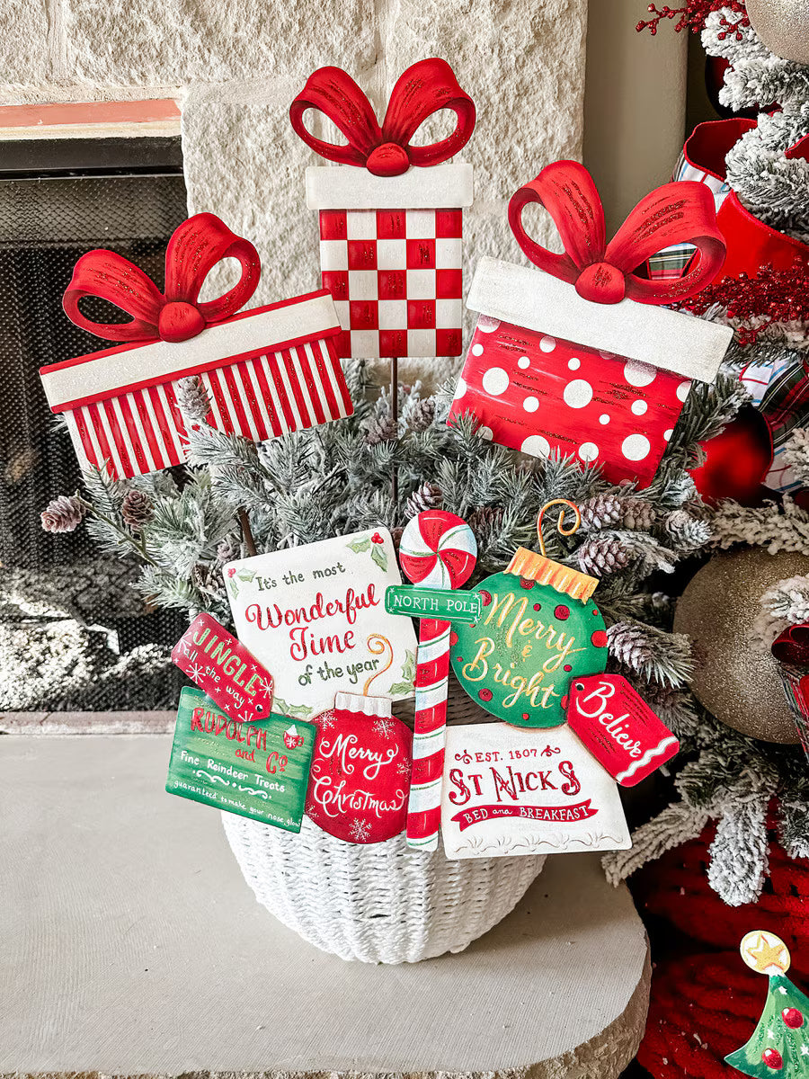 Small Classic Red & White Gifts | Set of 3