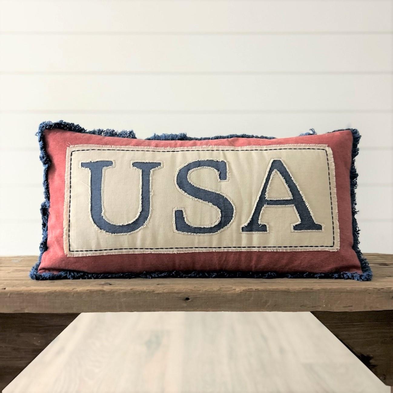 USA - Stonewashed Lumbar Pillow