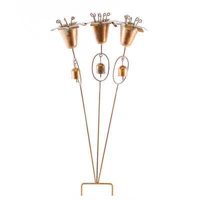 Triple Flower Bell Stake