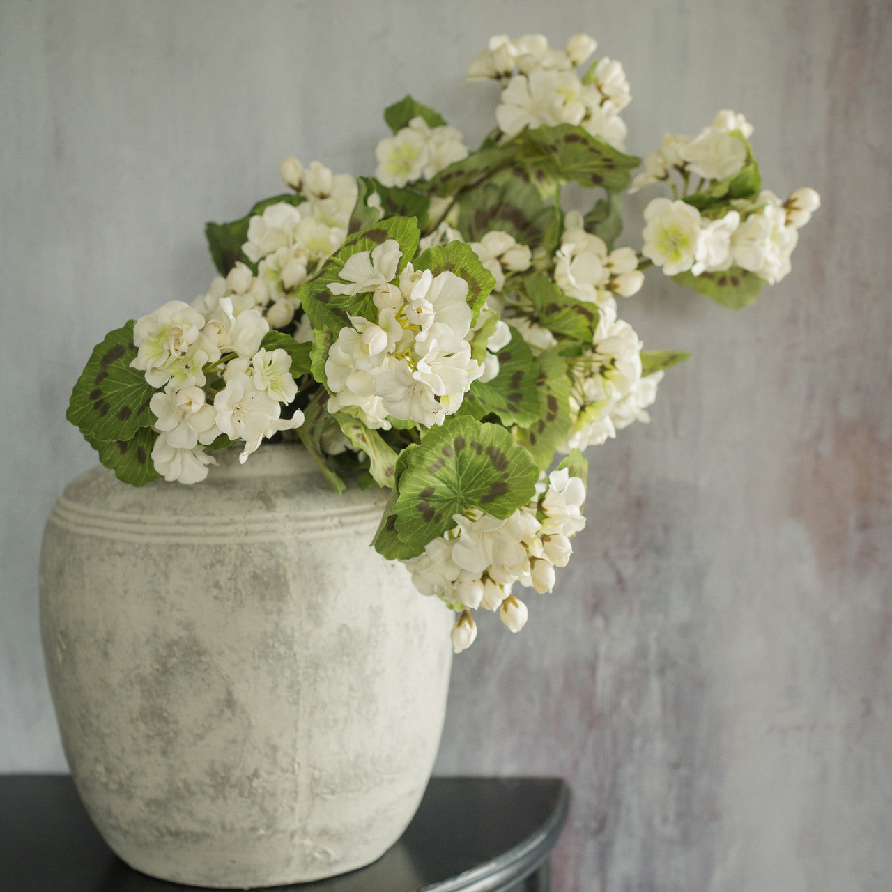 White Geranium Spray | 30"