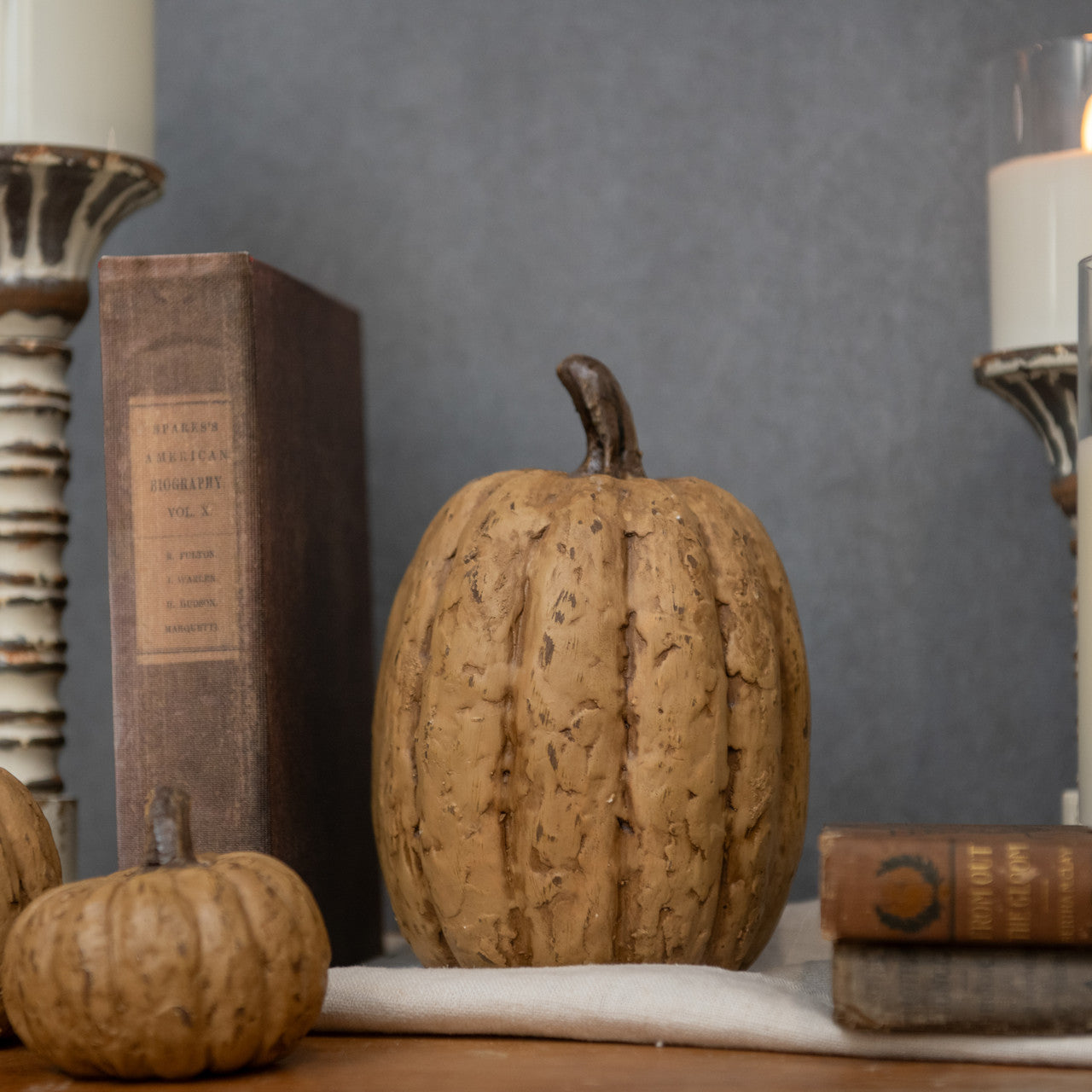 Beige Tall Pumpkin 7.5"