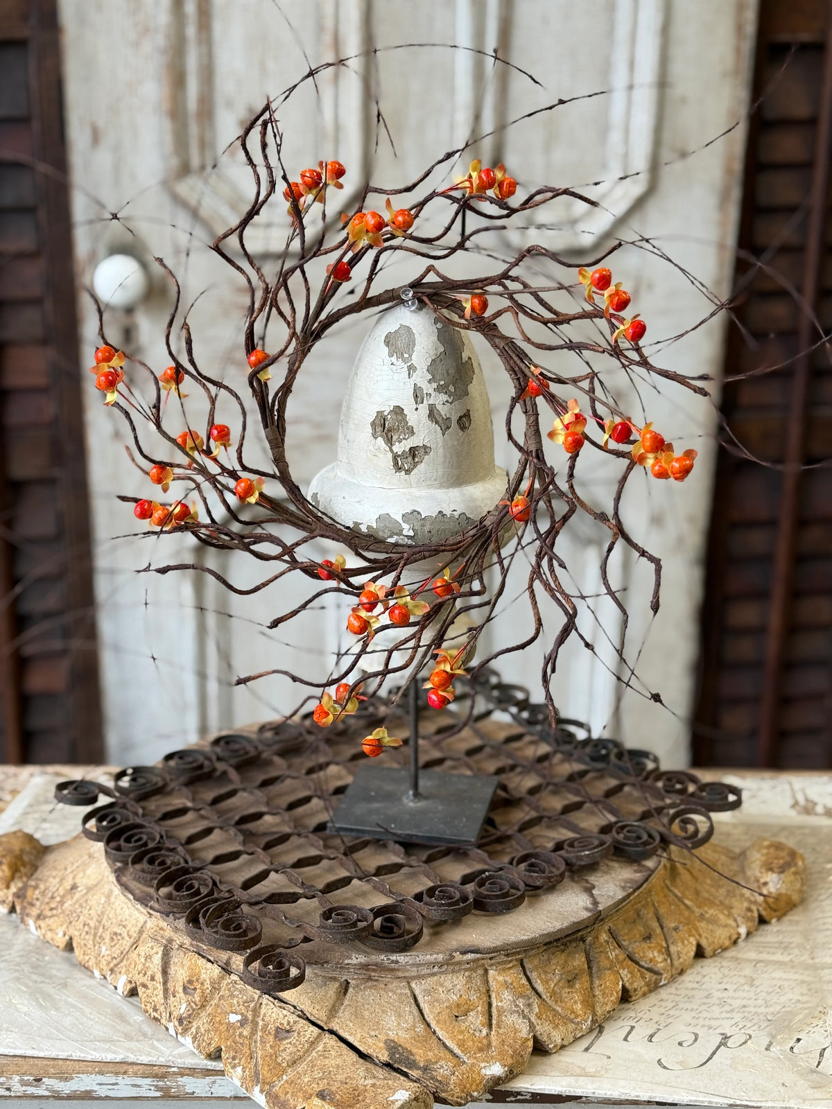 Wild Vine Bittersweet Candle Ring | 16”