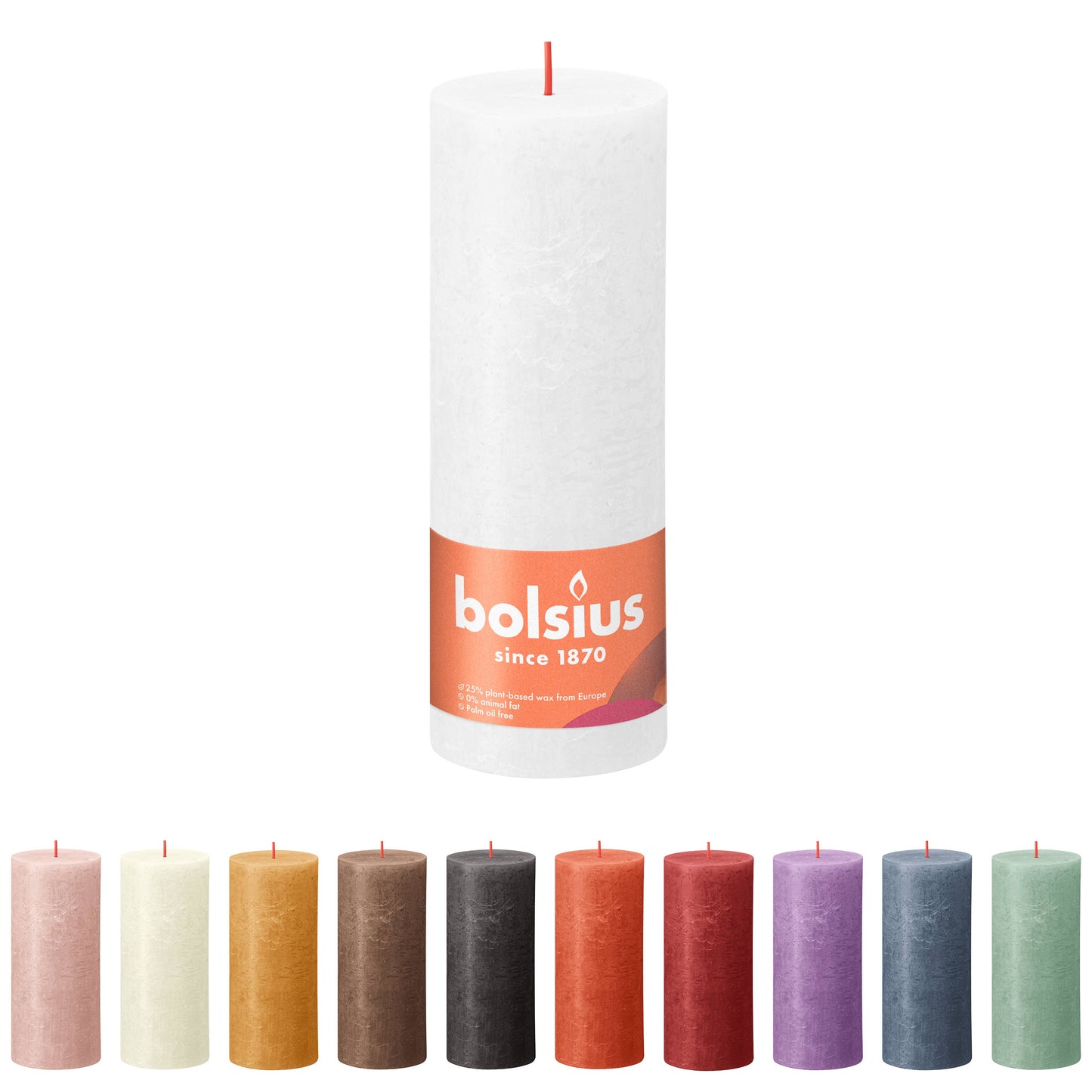 Rustic Pillar Candles | Cloudy White | 2.75 X 7.5"