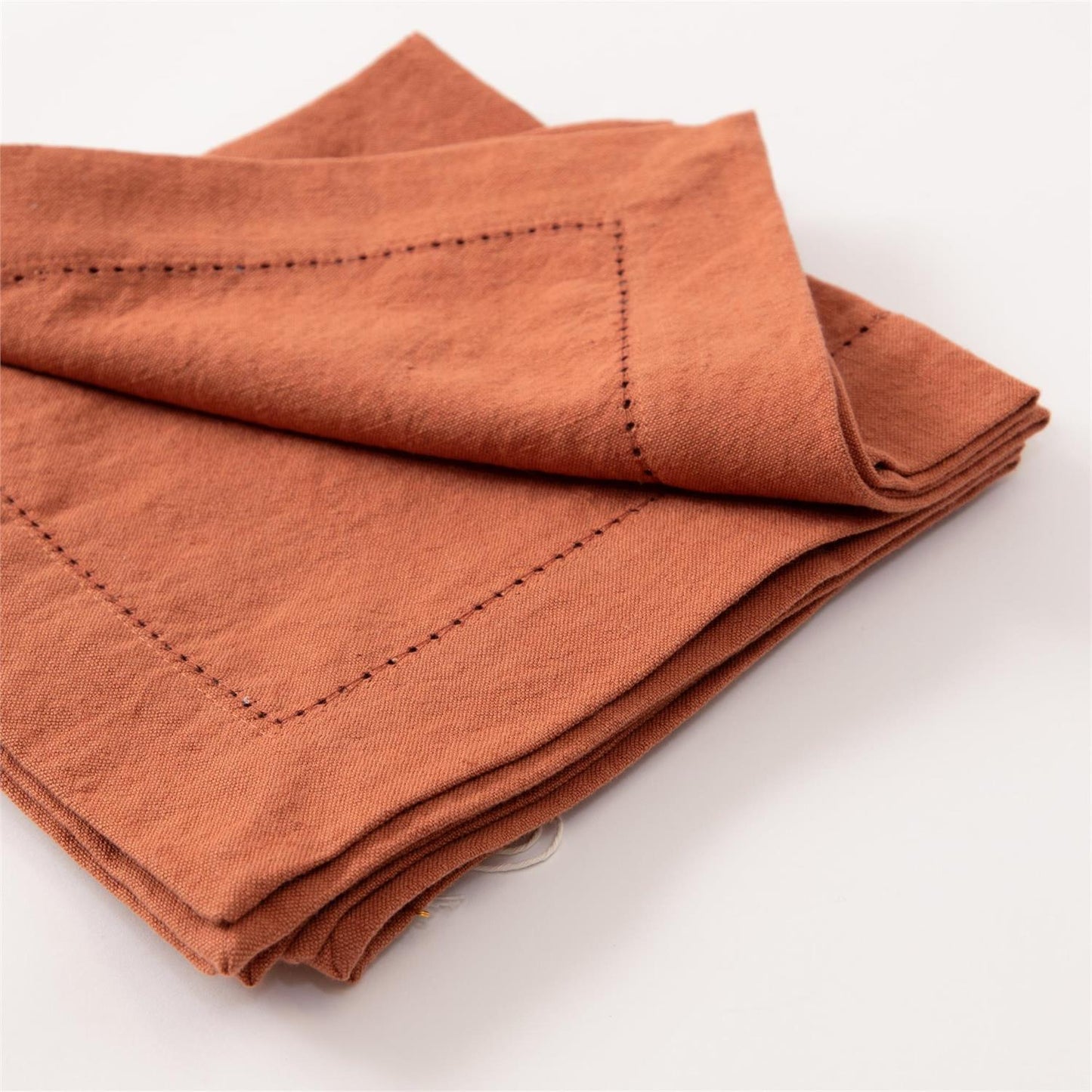 Stonewashed Linen Blend | Rust