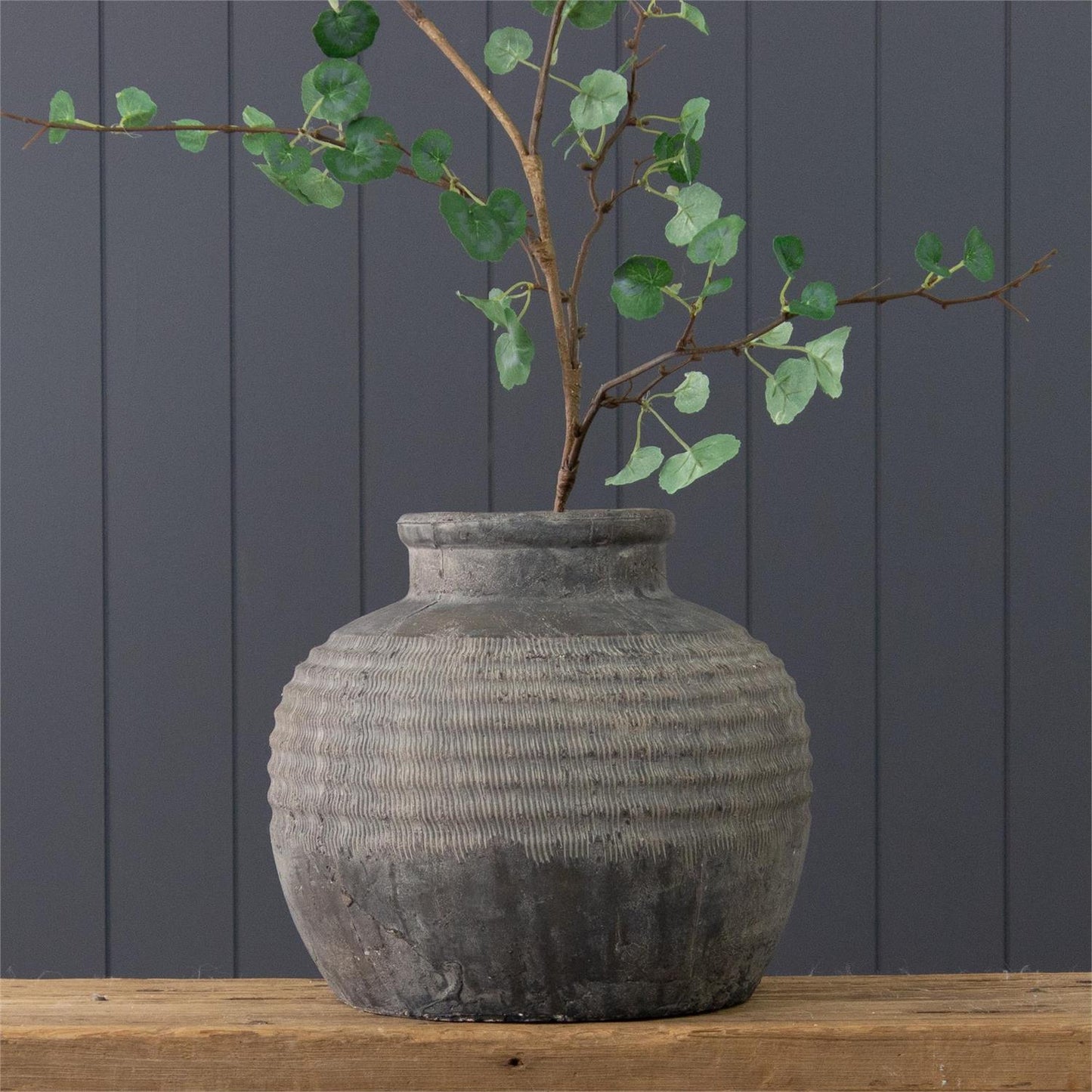 Round Terracotte Vase