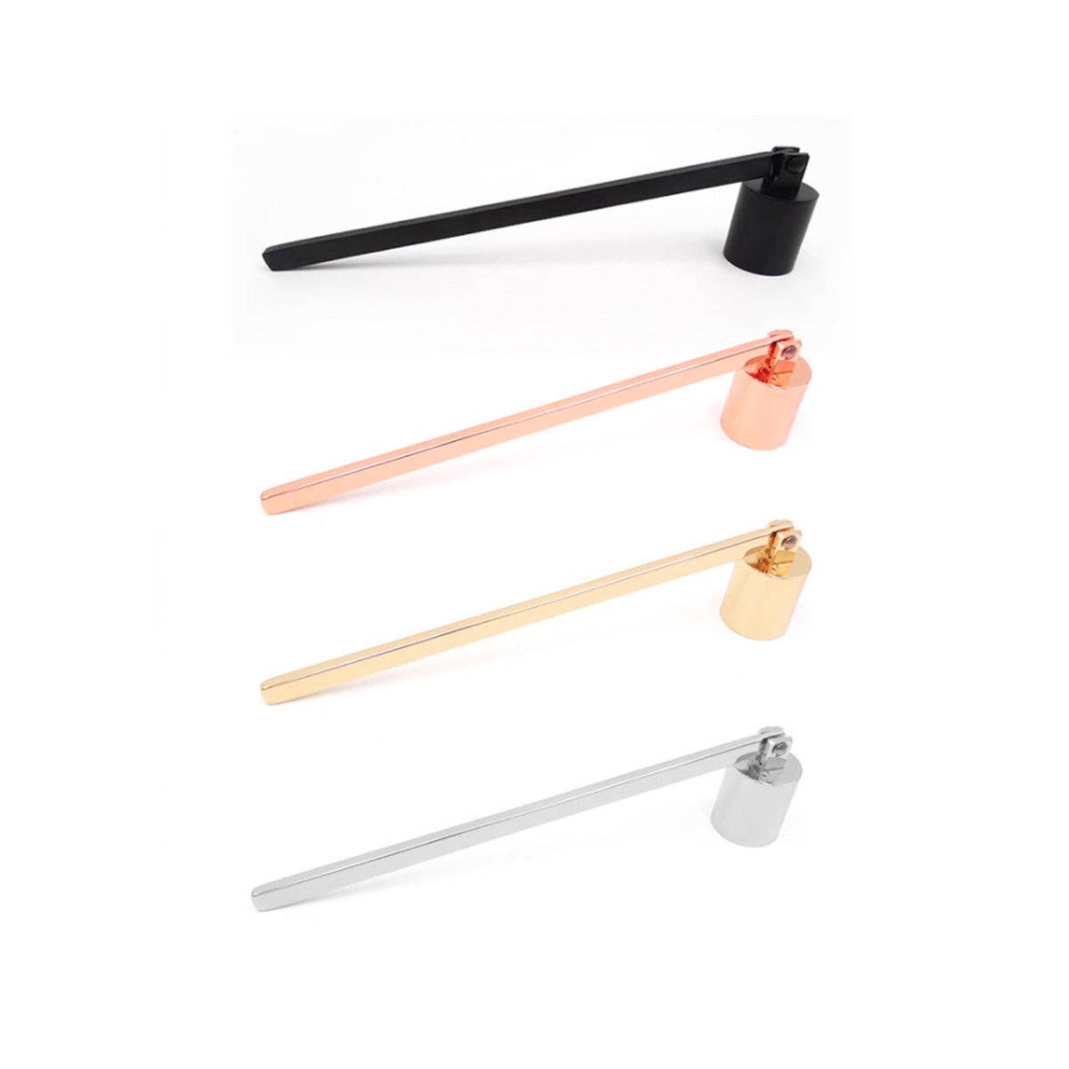Candle Wick Snuffer Stainless Steel Hand Polished: Black