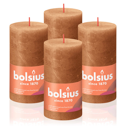 Rustic Pillar Candle | Spice Brown |  2.75 X 5"