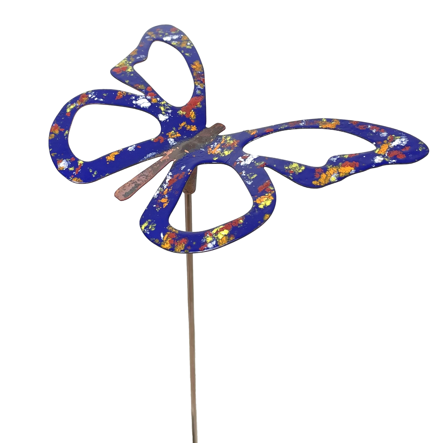 Copper Enamel Wispy Butterfly Garden Stakes