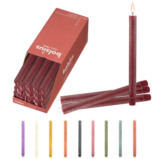 Rustic Taper Candle | Velvet Red | 10.5"
