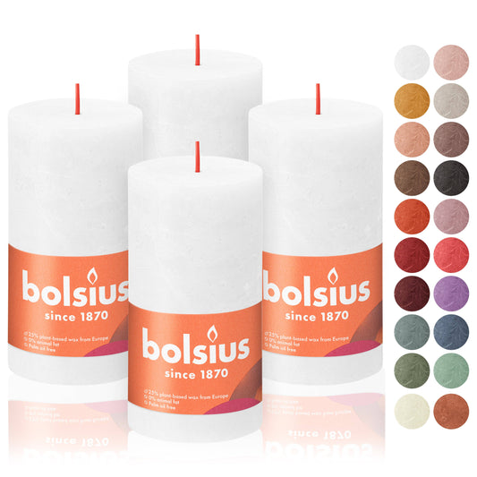 Rustic Pillar Candles | Cloudy White | 2.75 X 5"
