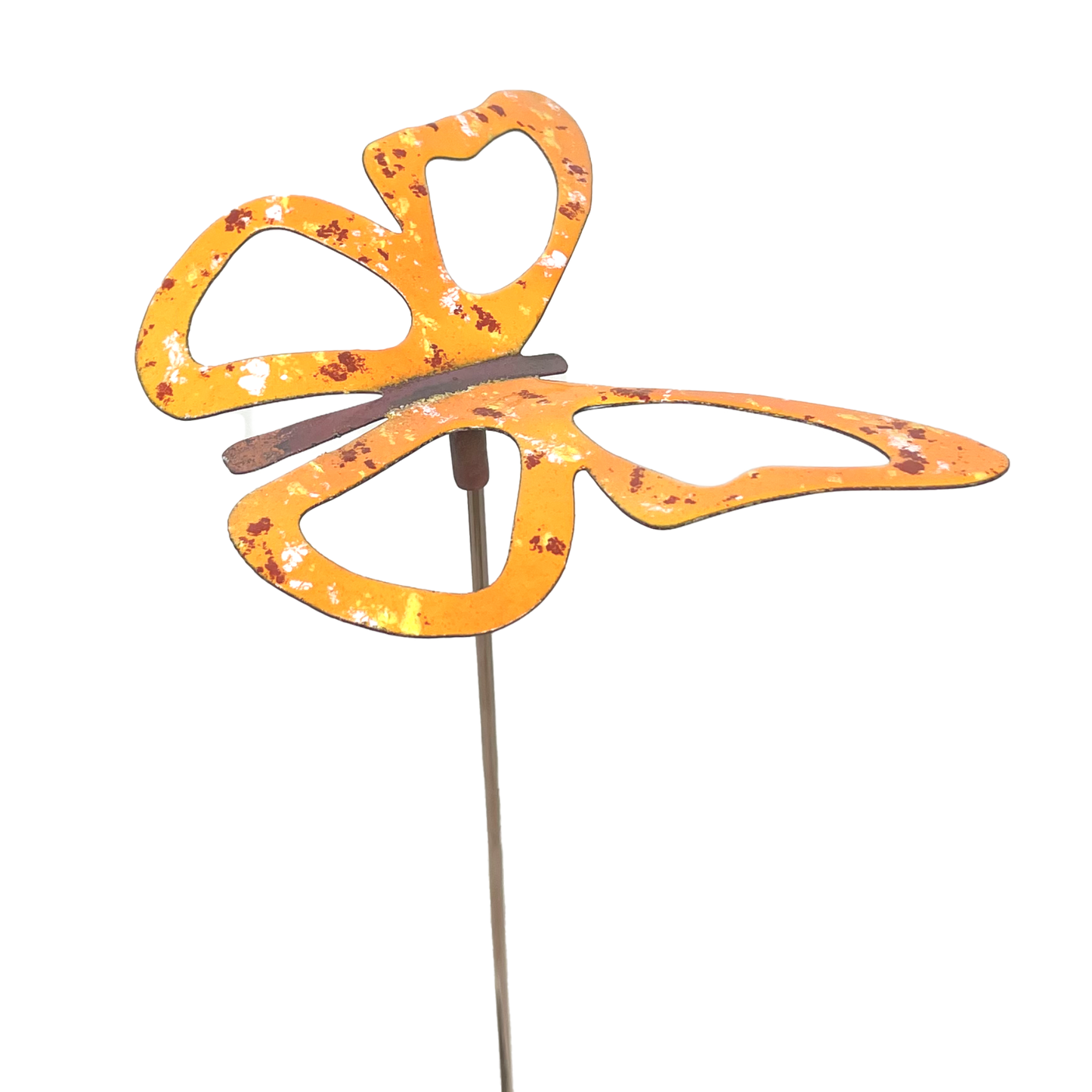Copper Enamel Wispy Butterfly Garden Stakes
