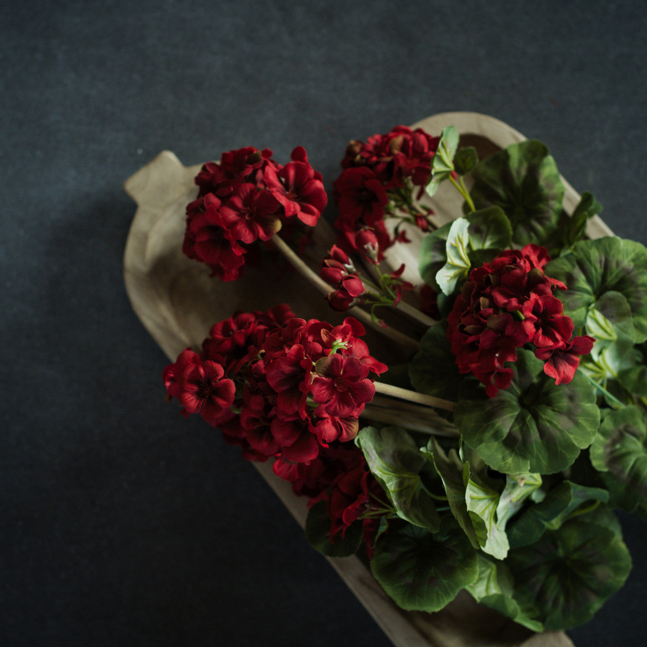 Red Geranium Bush | 19.5"