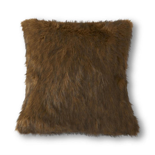 Brown Vegan Fur Pillow