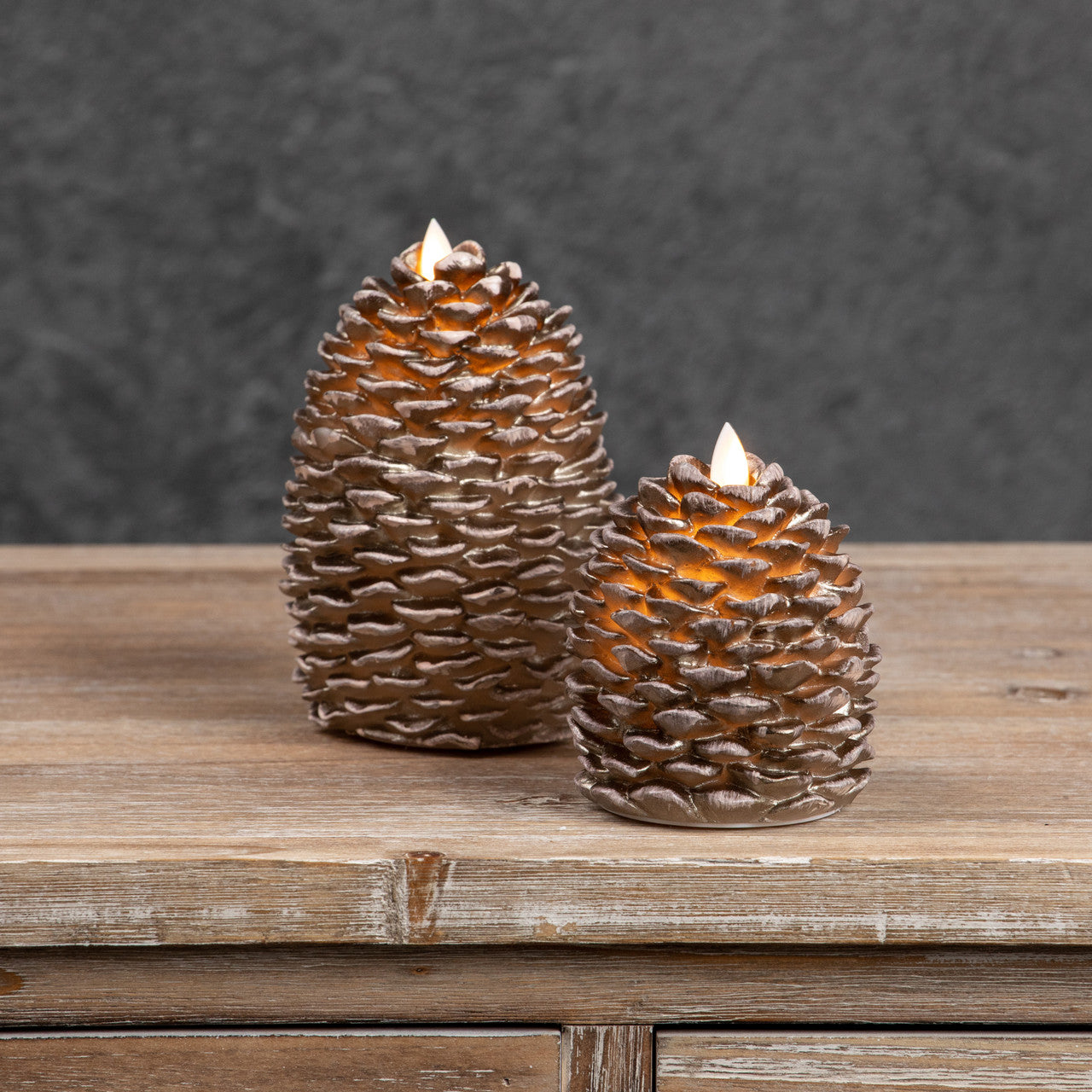 Moving Flame Pinecone Candle | 6"