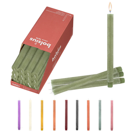 Rustic Taper Candle | Fresh Olive | 10.5"