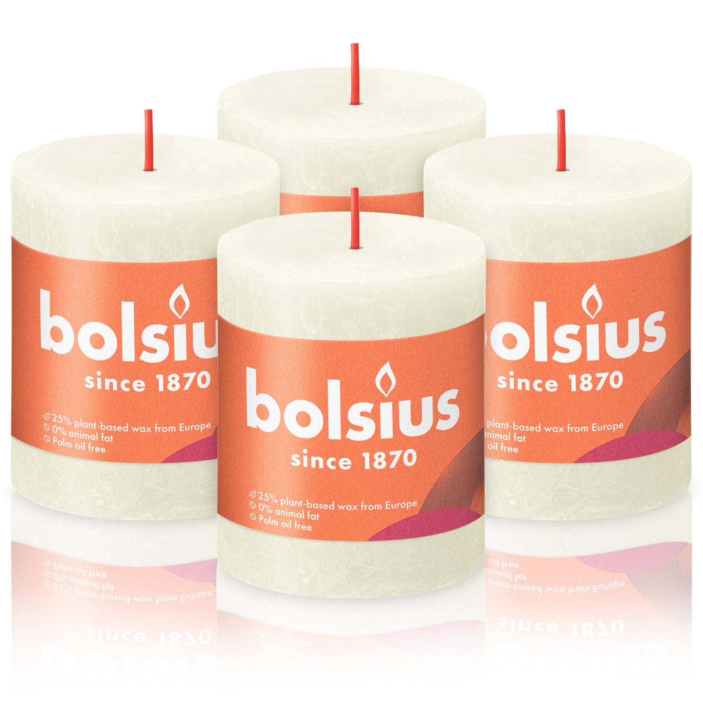Rustic Pillar Candles| Ivory | 2.75 X 3.25"