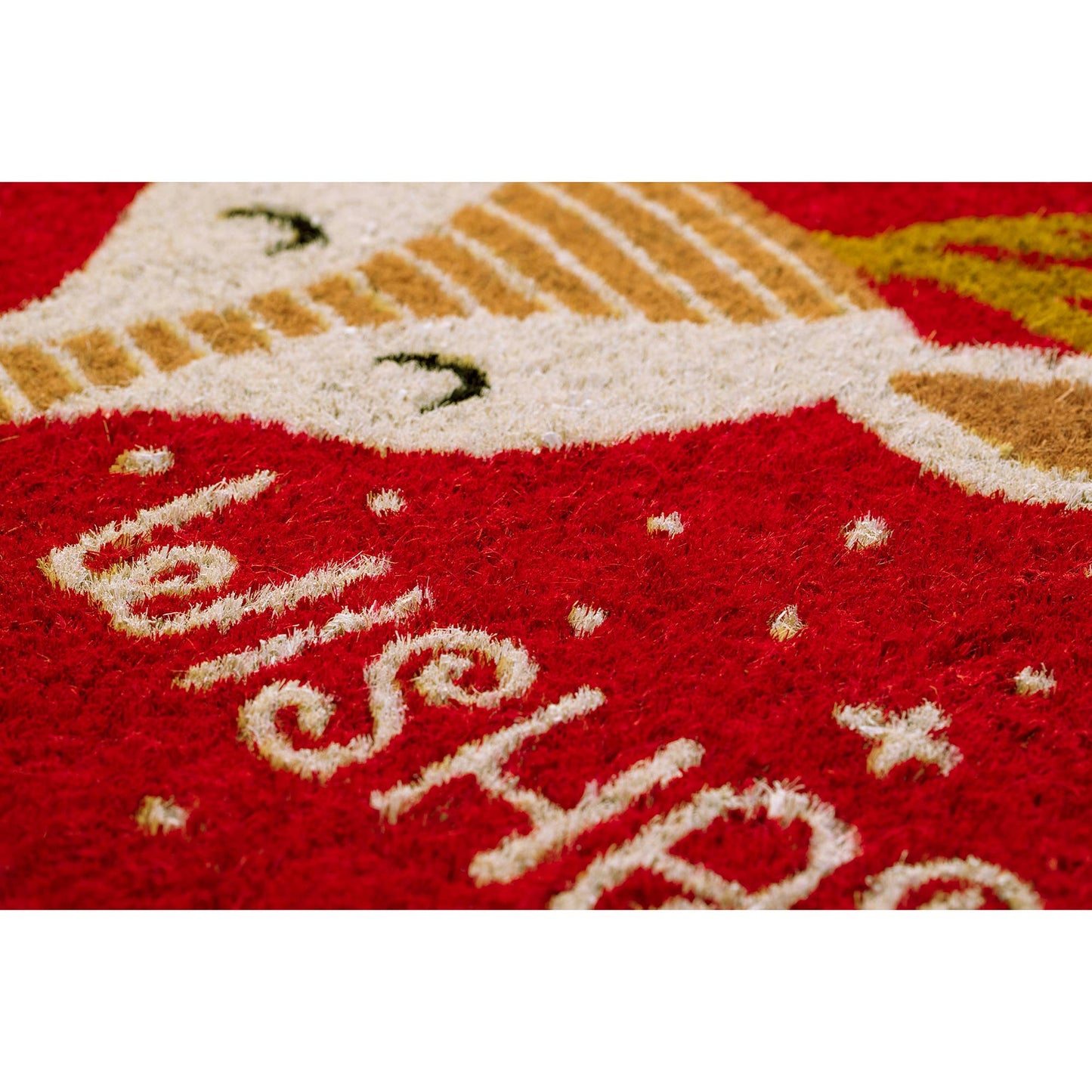 Joyful Wishes Handwoven Coconut Fiber Doormat