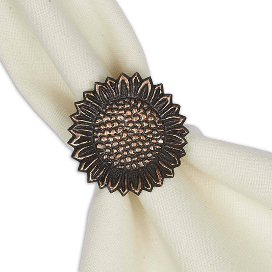 Harvest Sunflower Napkin Ring - Set of 4