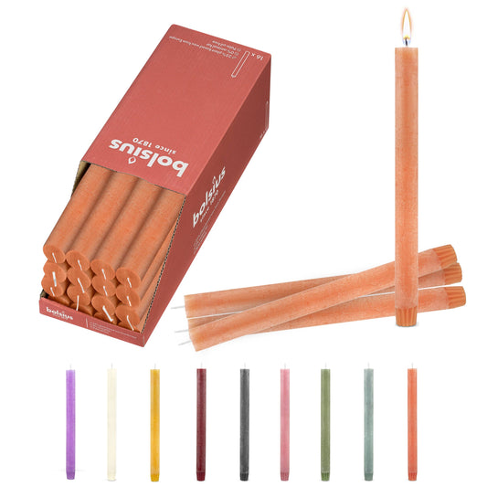 Rustic Taper Candle | Spice Brown | 10.5"
