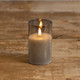 Charcoal Glass 3D Flame Candle | 5"