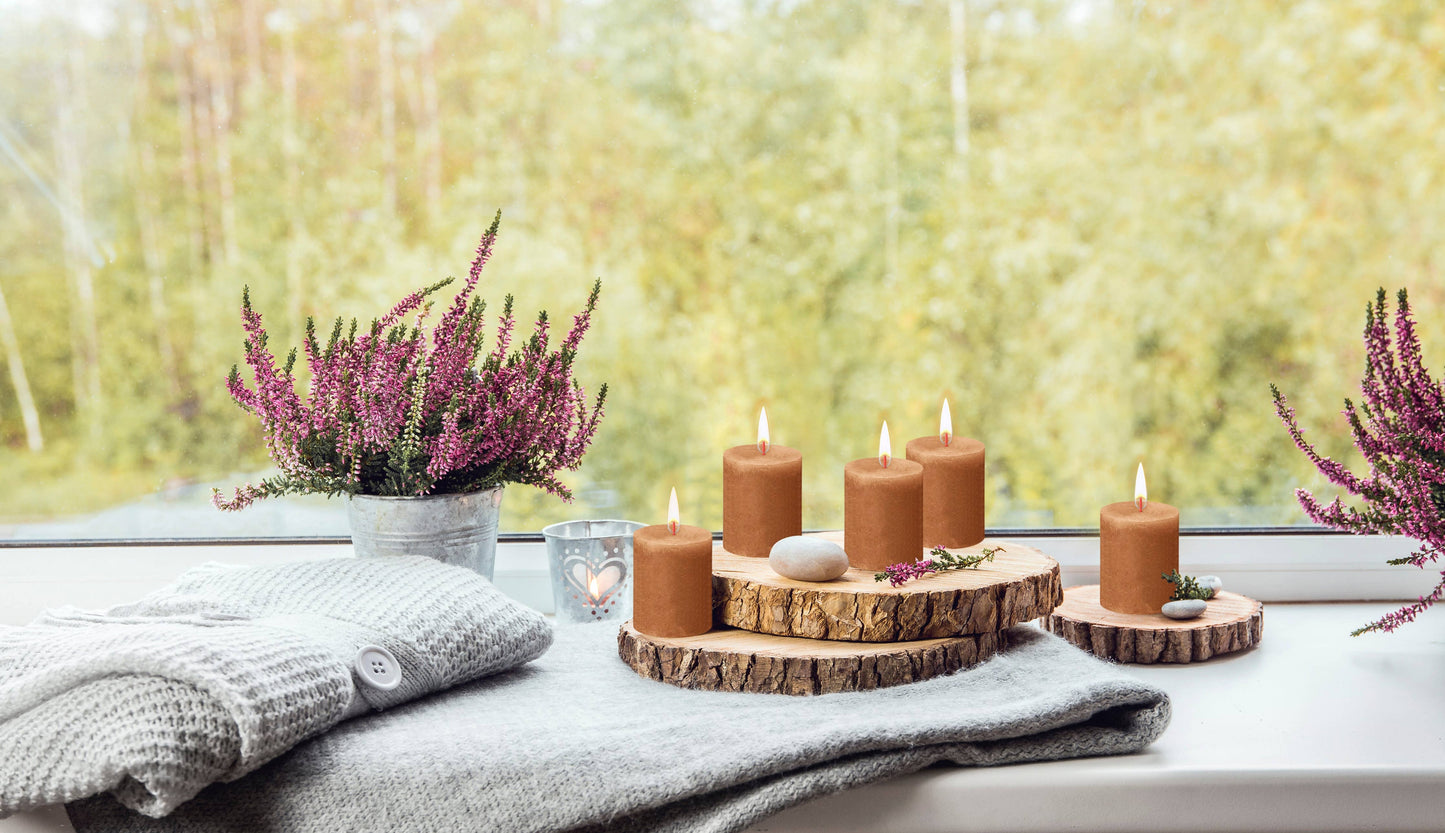 Rustic Pillar Candle Wax | Spice Brown | 2.75 X 3.25"