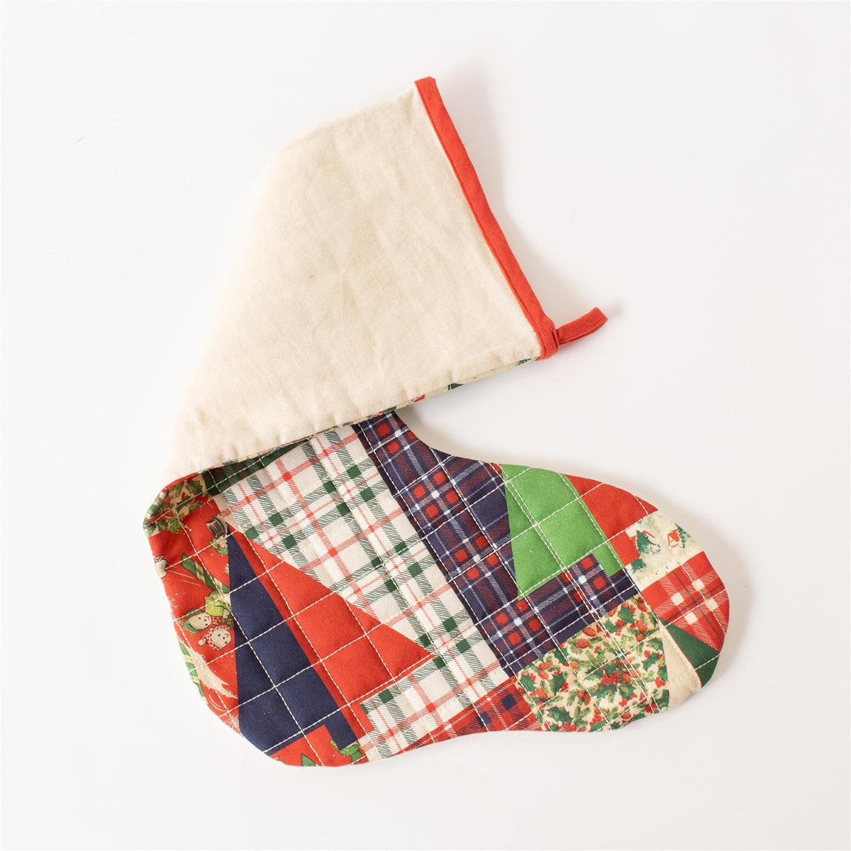 Vintage Christmas Patchwork Stocking