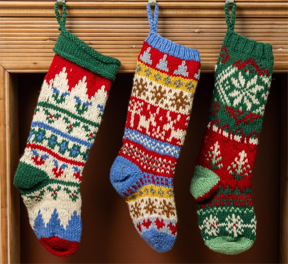 Merry Berry Knitted Christmas Stocking
