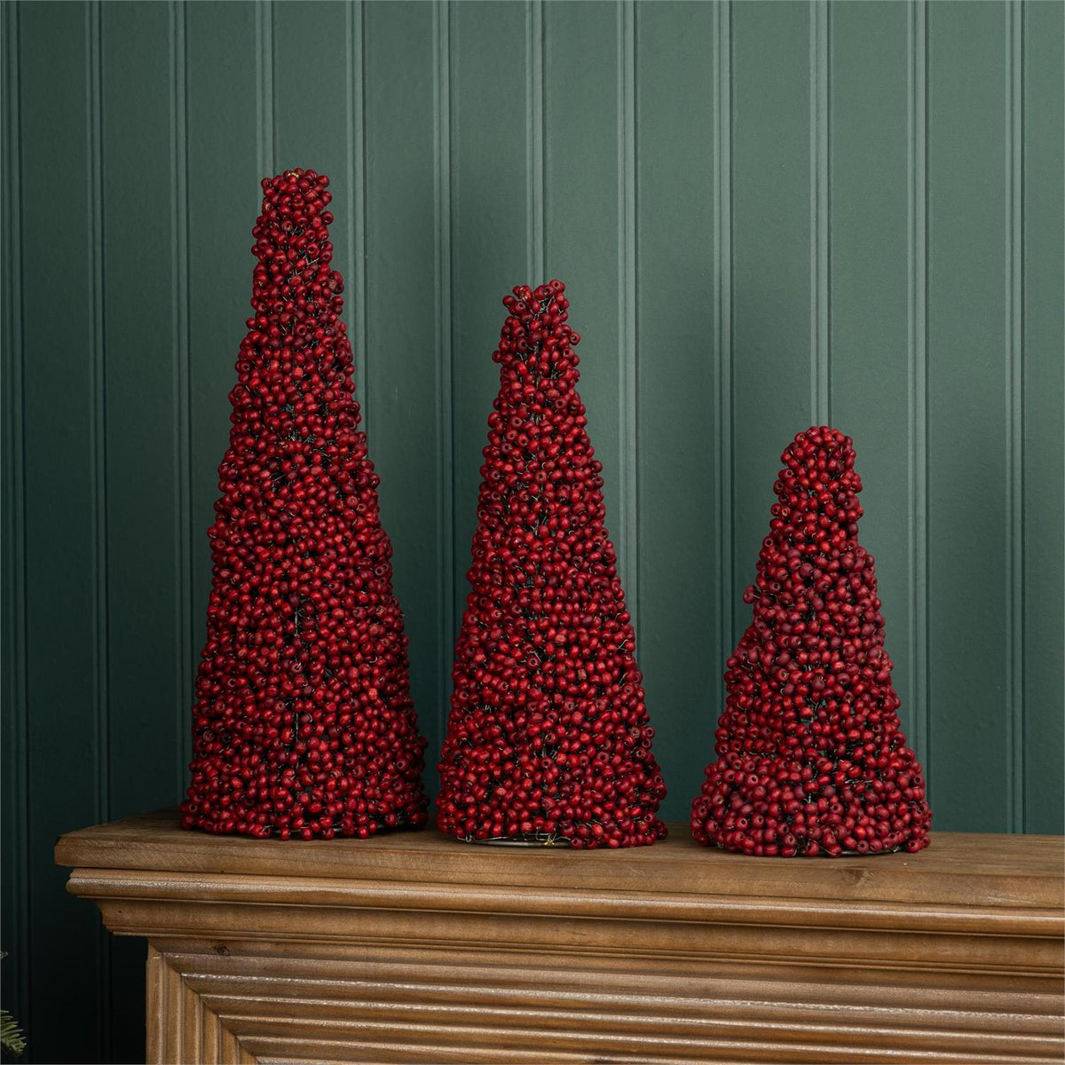 Beaded Berrywood Cone Trees