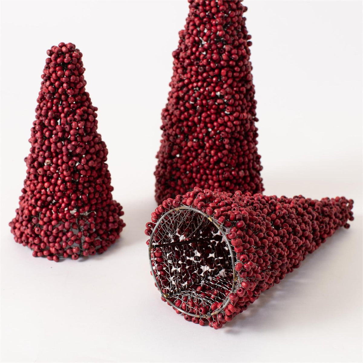 Beaded Berrywood Cone Trees