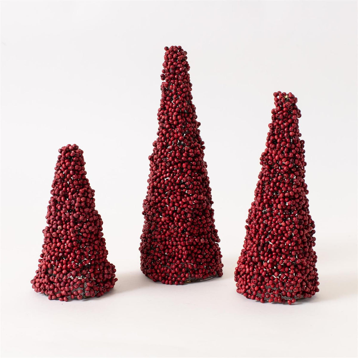 Beaded Berrywood Cone Trees